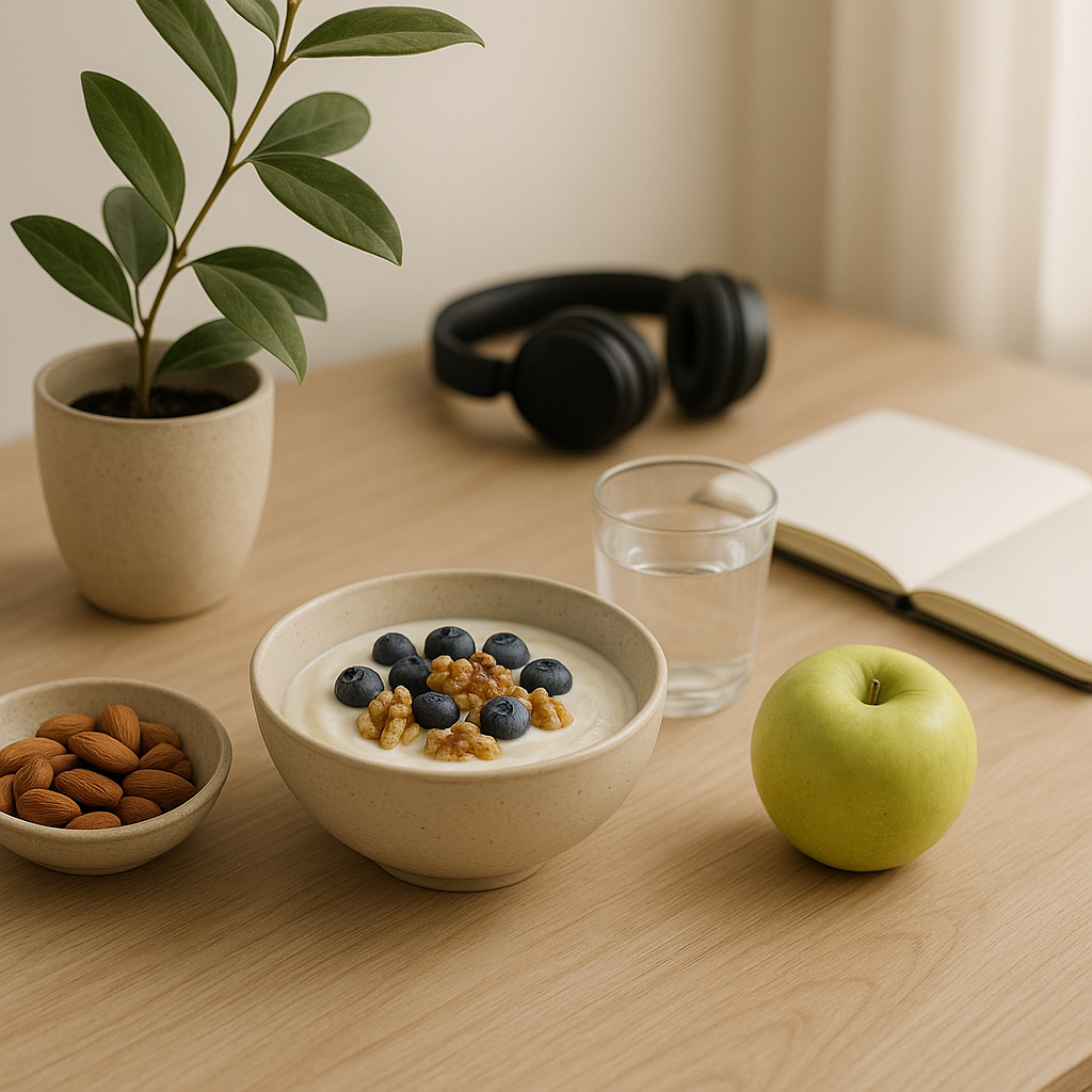 Create a high-quality, photo-realistic illustration for an article about Focus fără stres: Obiceiu